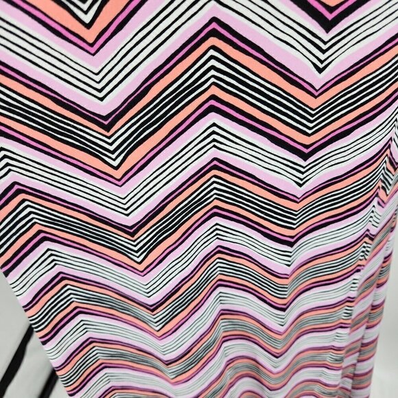 Trina Turk Milian 2 Chevron Maxi Dress Purple Women's XS Preppy Beach Summer - Picture 7 of 14